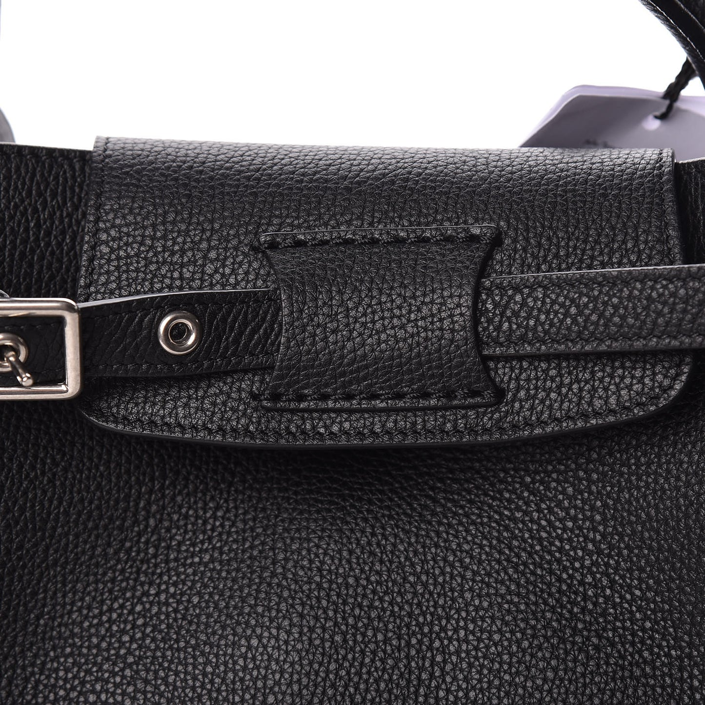 Supple Grained Calfskin Small Big Bag Black
