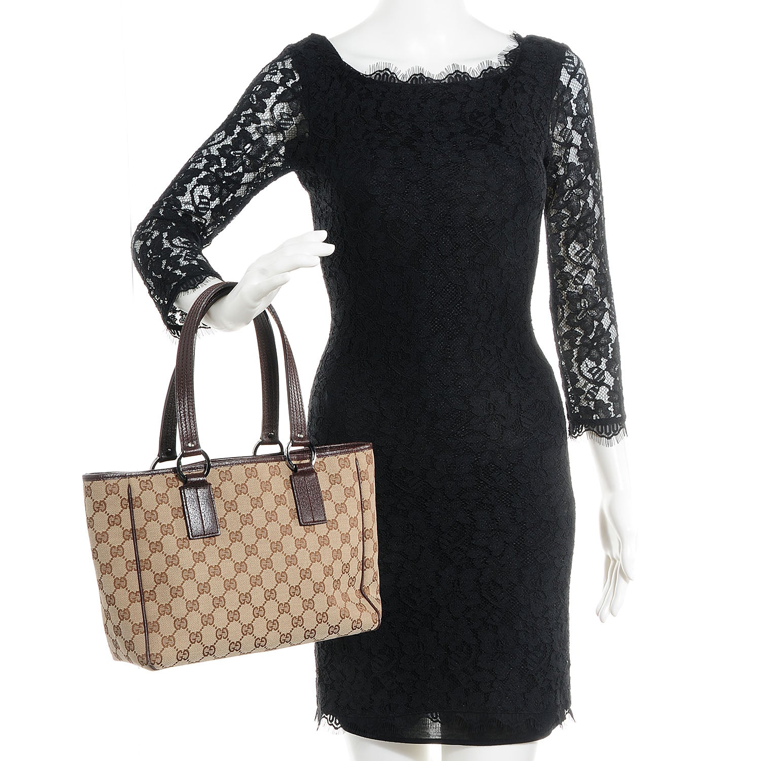 Gucci Monogram Medium Tote Brown 2 of 7