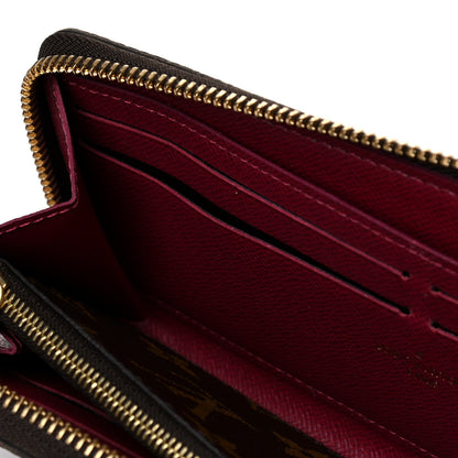 Louis Vuitton Monogram Clemence Wallet Fuchsia 13 of 14