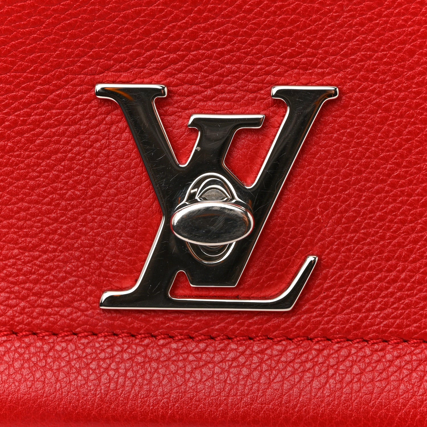 Louis Vuitton Calfskin Lockme II Chain Bag BB Rubis 12 of 17
