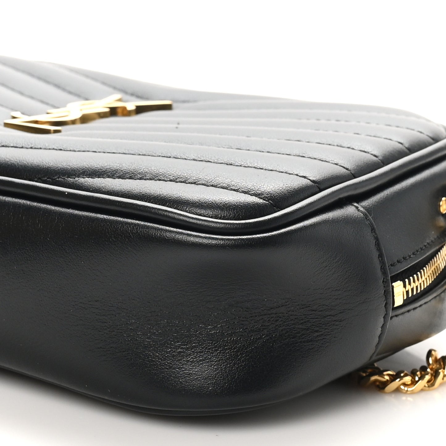 Calfskin Matelasse Monogram Mini Lou Camera Bag Black