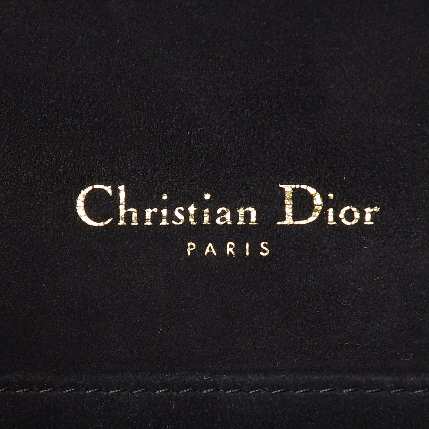 Crinkled Patent Cannage Lady Dior Clutch Black