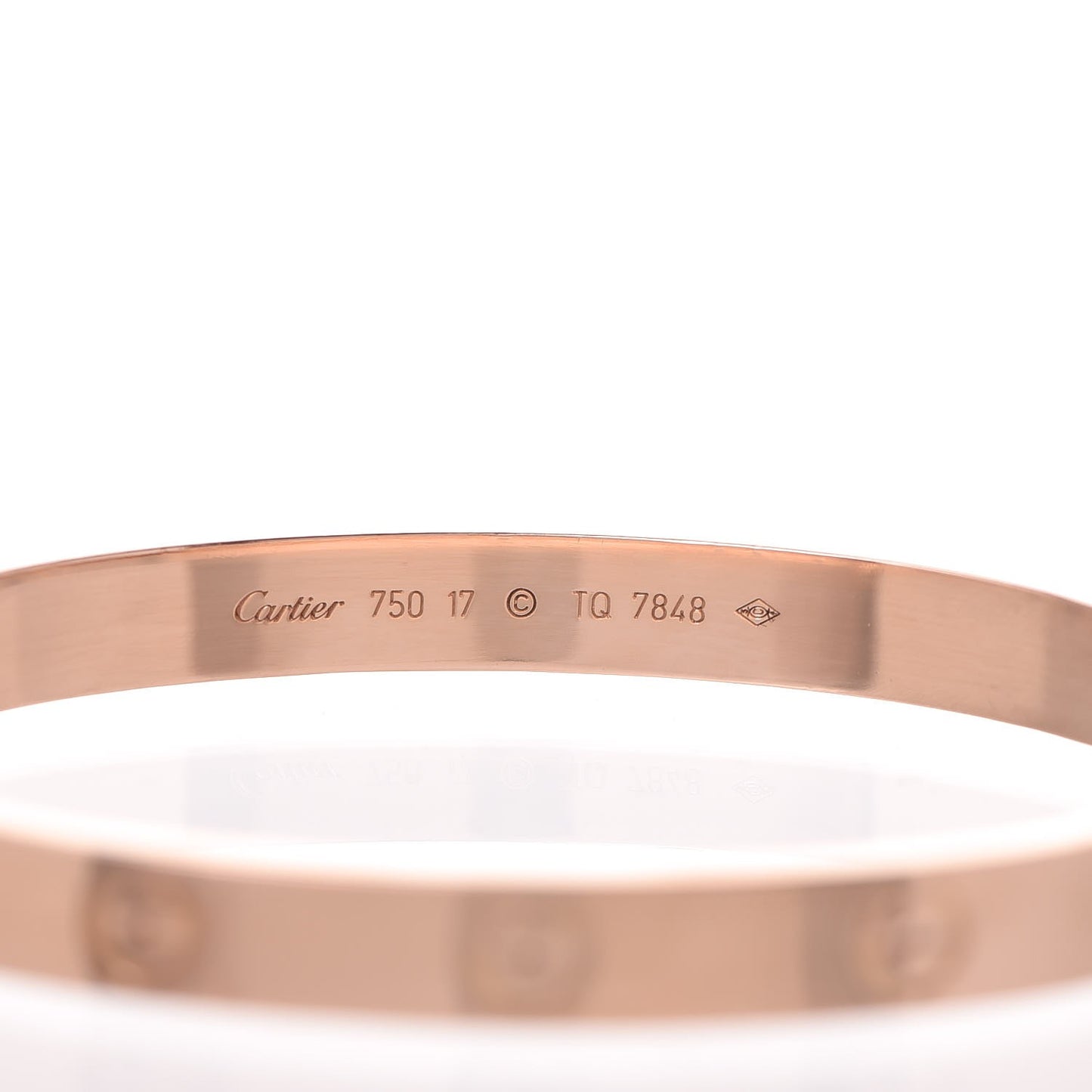 18K Pink Gold LOVE Bracelet 17