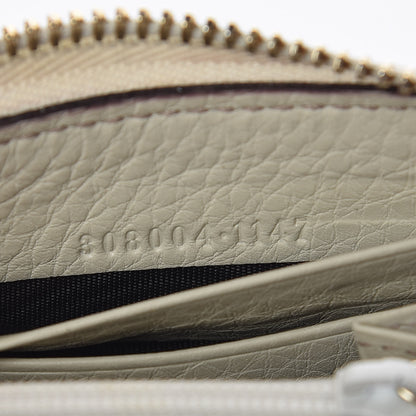 Gucci Pebbled Calfskin Soho Zip Around Wallet Off White 7 of 14