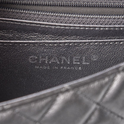 Chanel Metallic Lambskin Quilted Mini Rectangular Flap Dark Grey 6 of 11
