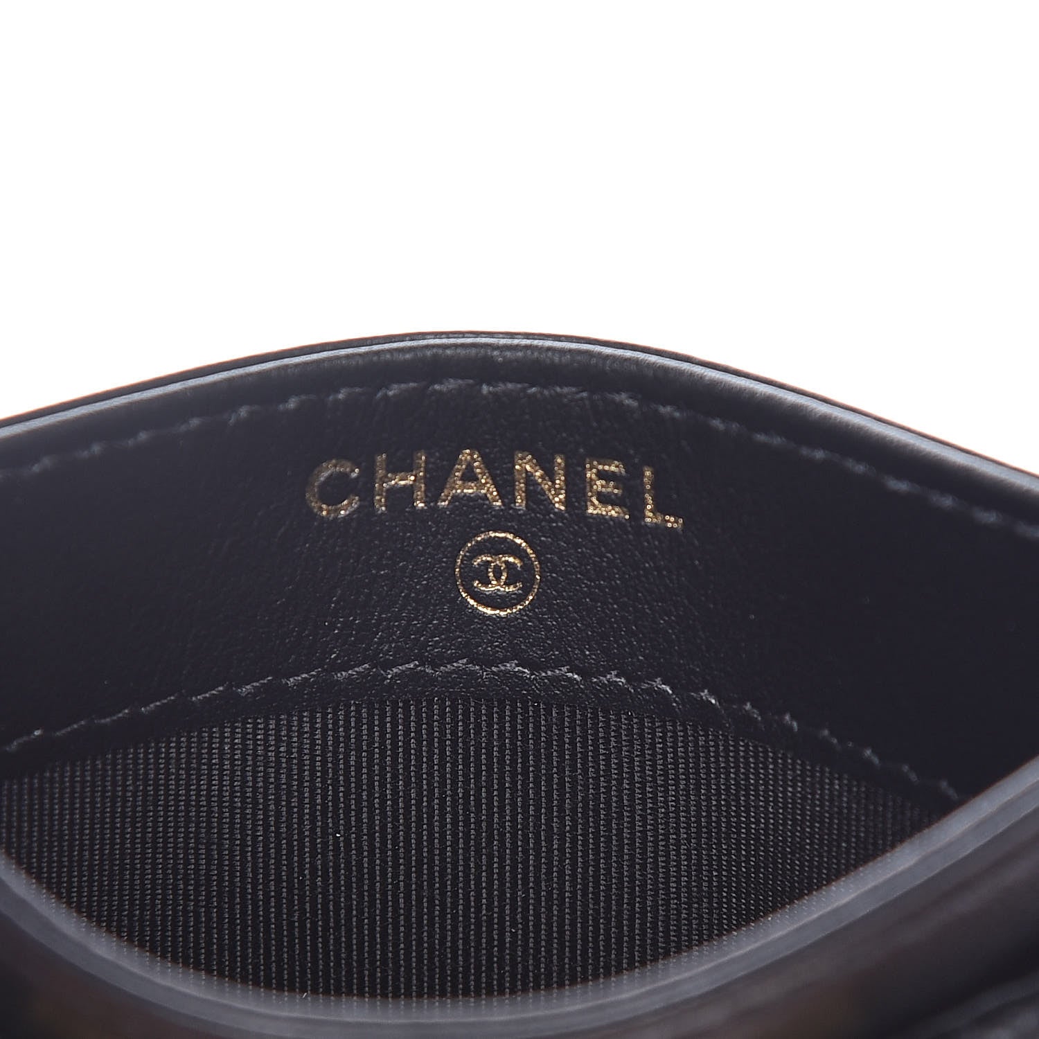 Chanel Lambskin Quilted Crocodile Embossed Reissue Card Holder Black Gold 6 of 9
