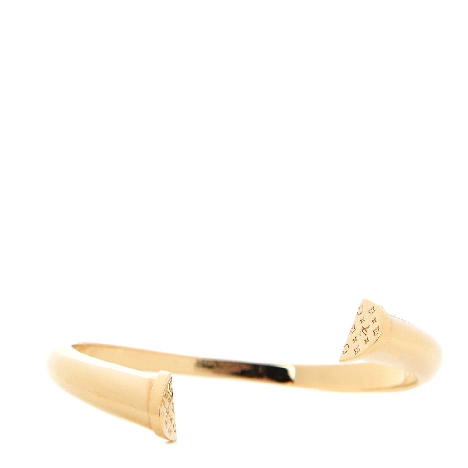 Louis Vuitton Monogram Rigid LVness Bracelet Gold 1 of 7