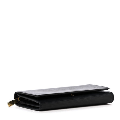 Louis Vuitton Epi Porte-Monnaie Billets Tresor Wallet Black 3 of 4