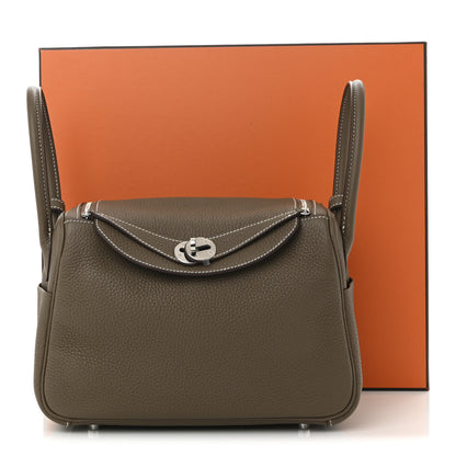 Hermes Taurillon Clemence Lindy 26 Etoupe 11 of 11