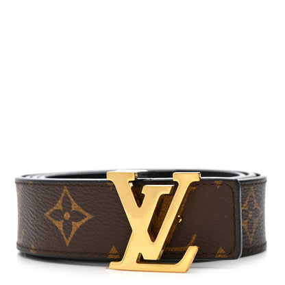 Louis Vuitton Calfskin Monogram 30mm LV Initiales Reversible Belt 90 36 Black 1 of 8