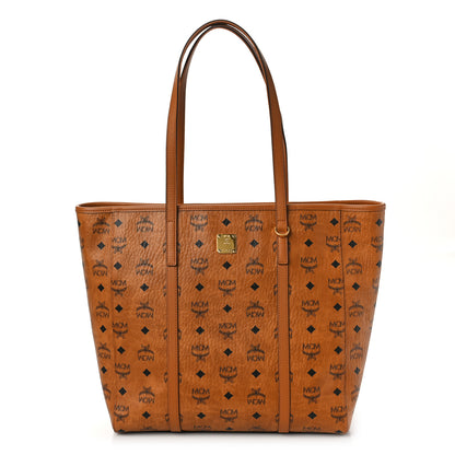 MCM Visetos Toni Shopper Tote Cognac 1 of 10