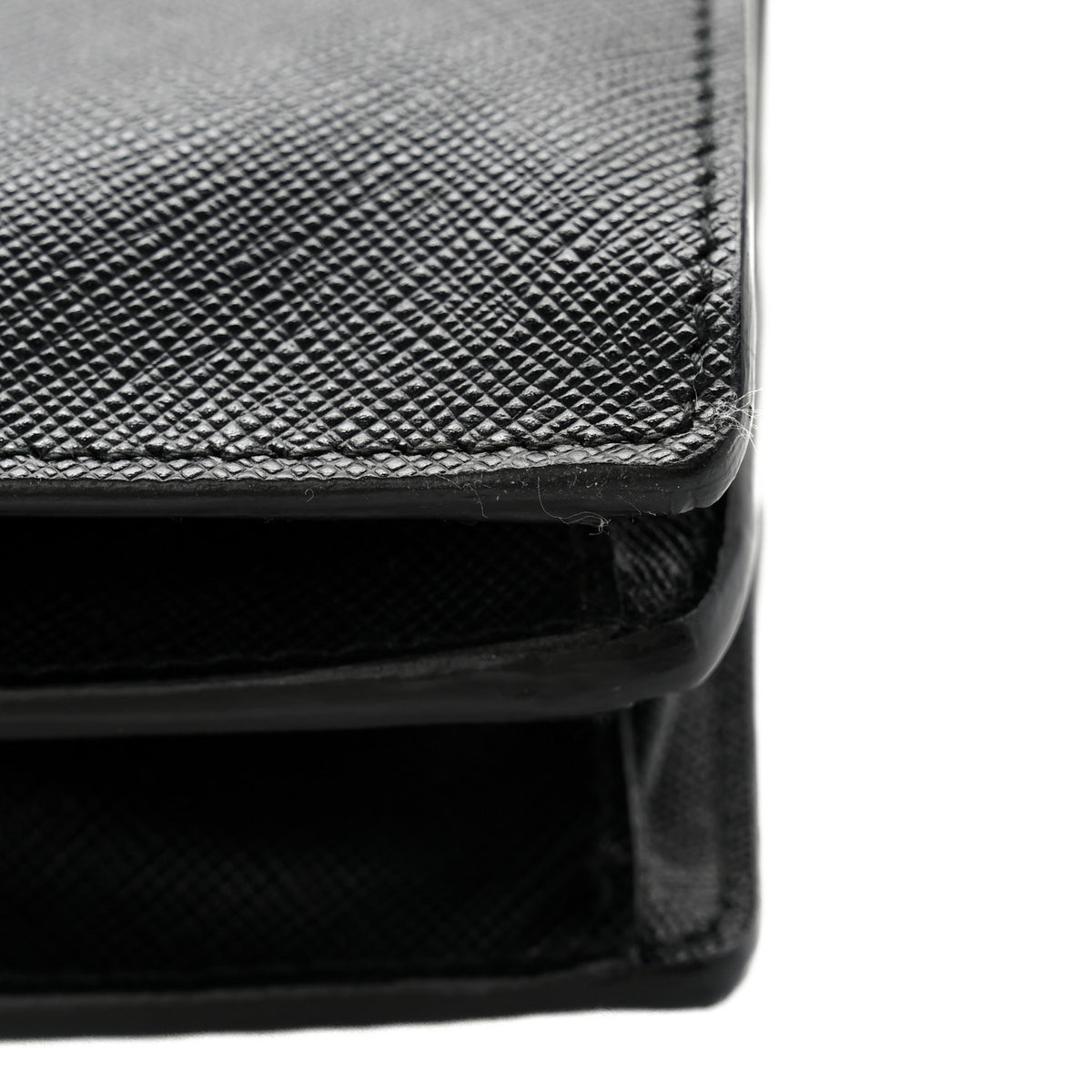 Prada Saffiano Lux Sound Crossbody Bag Black 10 of 11