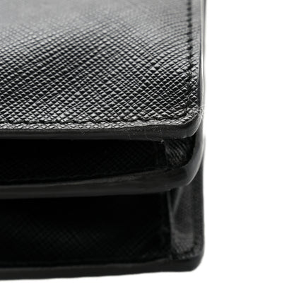 Prada Saffiano Lux Sound Crossbody Bag Black 10 of 11