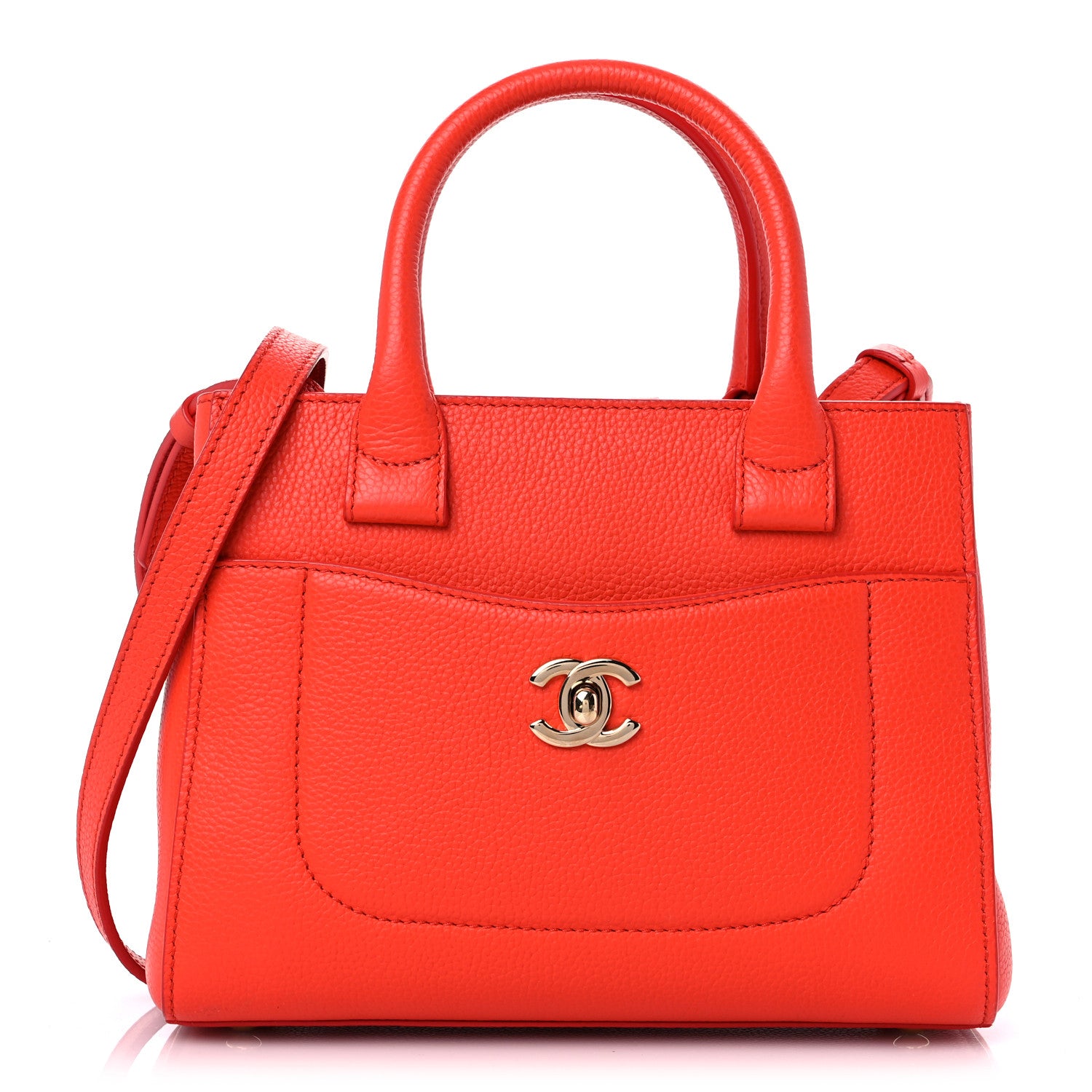 Chanel Grained Calfskin Mini Neo Executive Shopper Tote Red 1 of 11