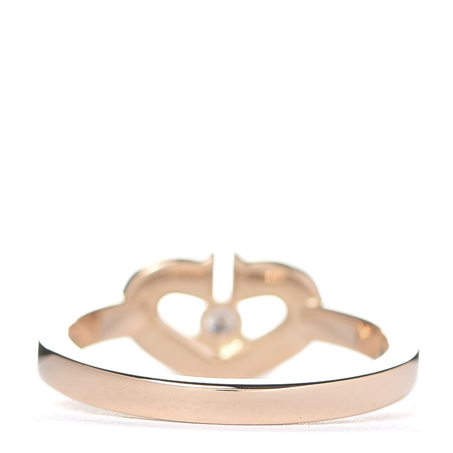 18K Pink Gold Diamond Small Hearts and Symbols Ring 47 4
