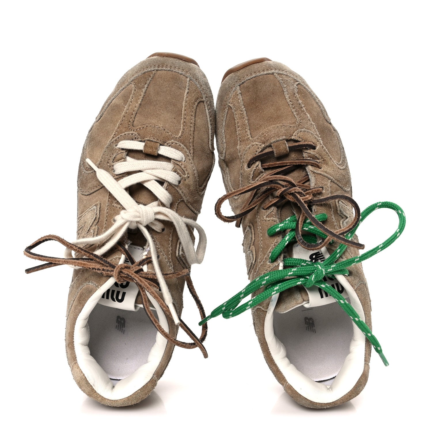 Miu Miu X NEW BALANCE Suede 530 SL Sneakers 38 Ecru 2 of 10