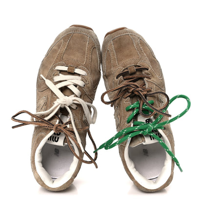 Miu Miu X NEW BALANCE Suede 530 SL Sneakers 38 Ecru 2 of 10