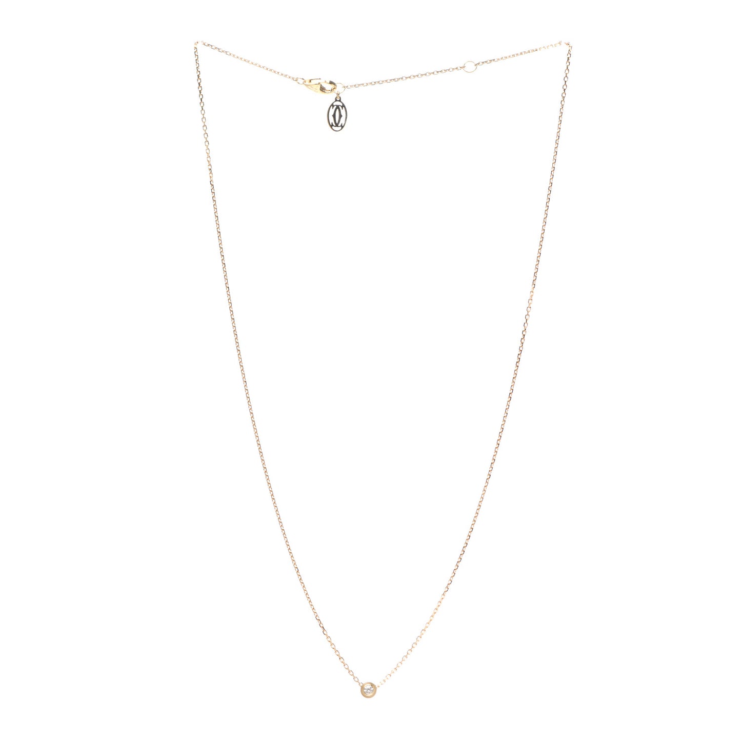 18K Yellow Gold Diamond XS D'Amour Pendant Necklace