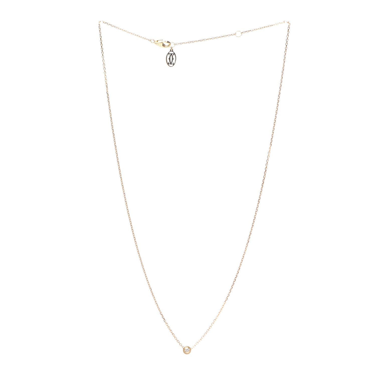 Cartier 18K Yellow Gold Diamond XS D'Amour Pendant Necklace 3 of 7