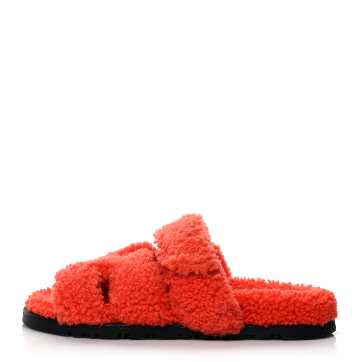 Hermes Woolskin Womens Chypre Sandals 36 Orange 1 of 8