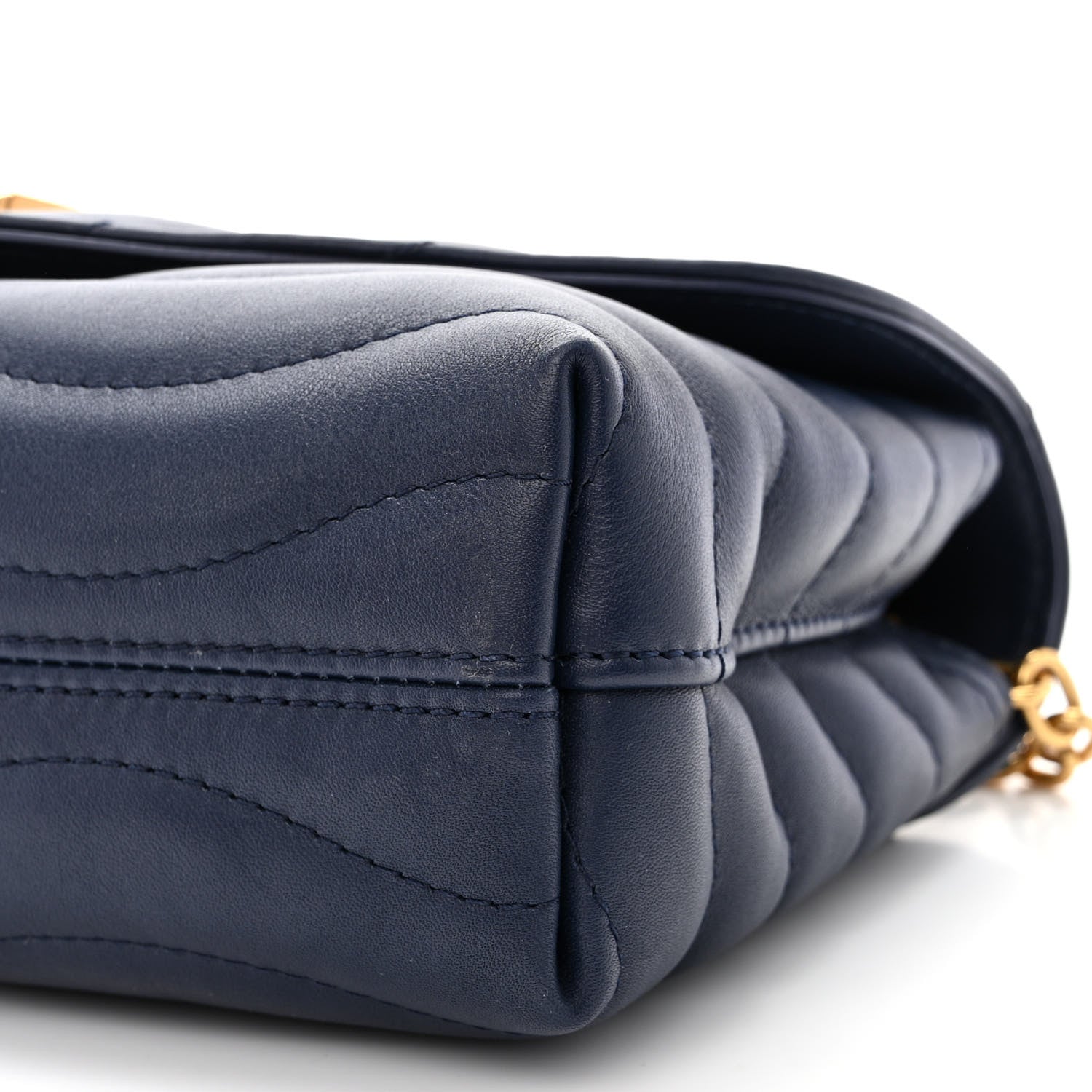 Louis Vuitton Calfskin New Wave Chain Bag MM NM Bleu Nuit 9 of 9