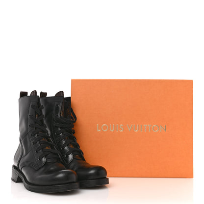 Louis Vuitton Calfskin Monogram Metropolis Flat Ranger Boots 40 Black 11 of 11
