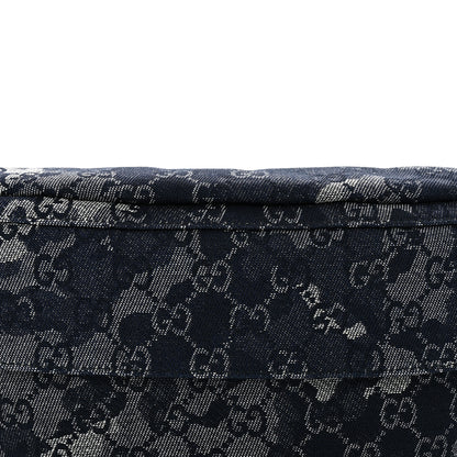 Gucci Denim Monogram Web Belt Bag Blue Multicolor 8 of 10