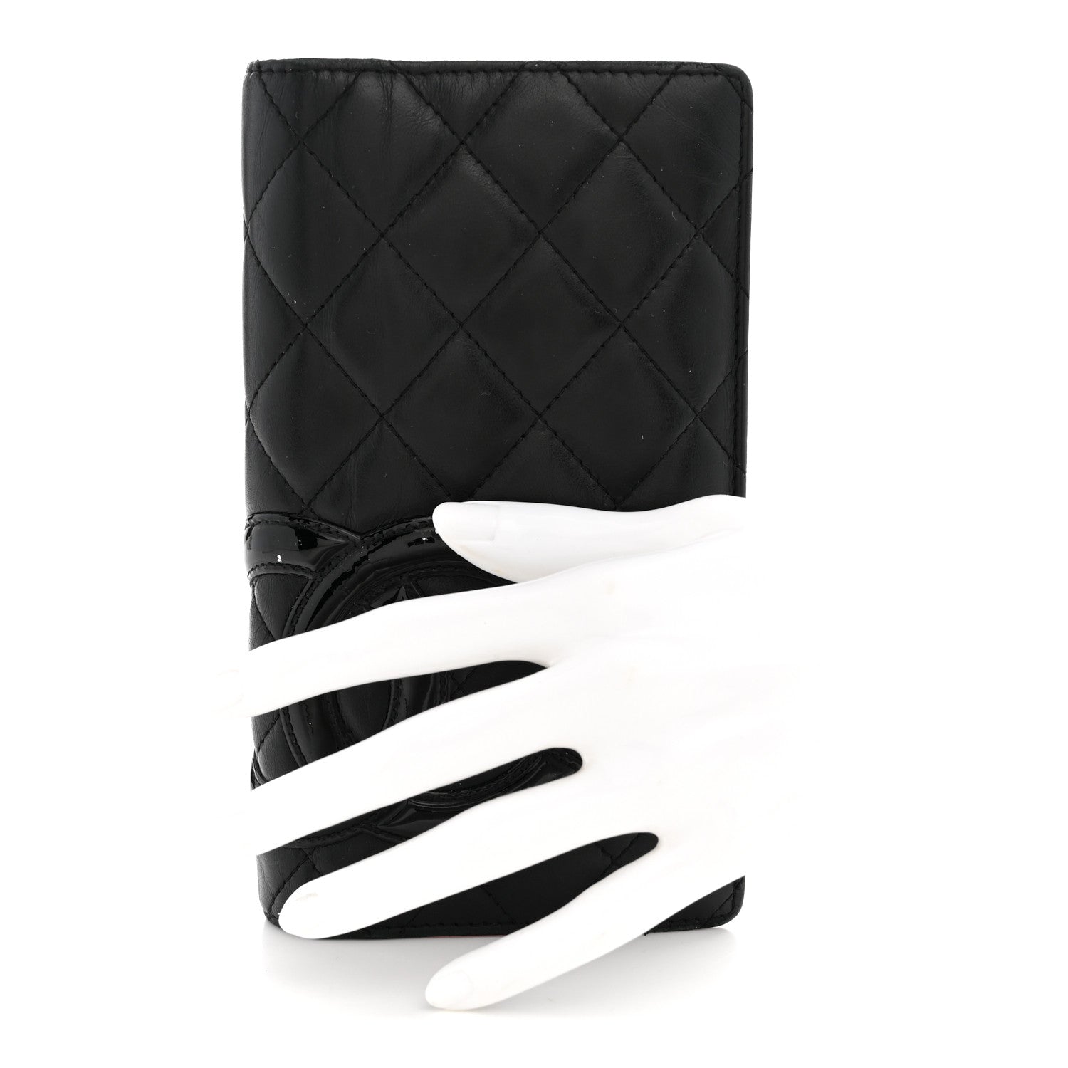 Chanel Calfskin Quilted Cambon Yen Wallet Black 2 of 12