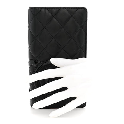 Chanel Calfskin Quilted Cambon Yen Wallet Black 2 of 12