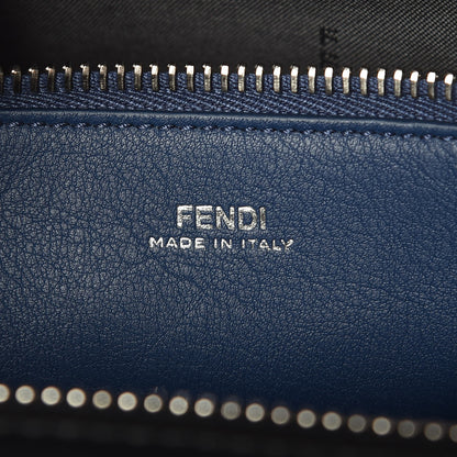 Fendi Vitello Baltico Shiny Nappa Lace Up DotCom Satchel Black Moresco Multicolor 7 of 9