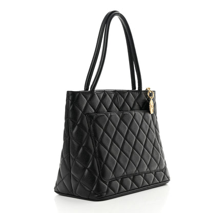 Chanel Caviar Quilted Medallion Tote Black 3 of 15