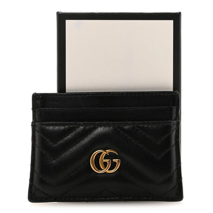 Gucci Calfskin Matelasse GG Marmont Card Holder Black 7 of 7