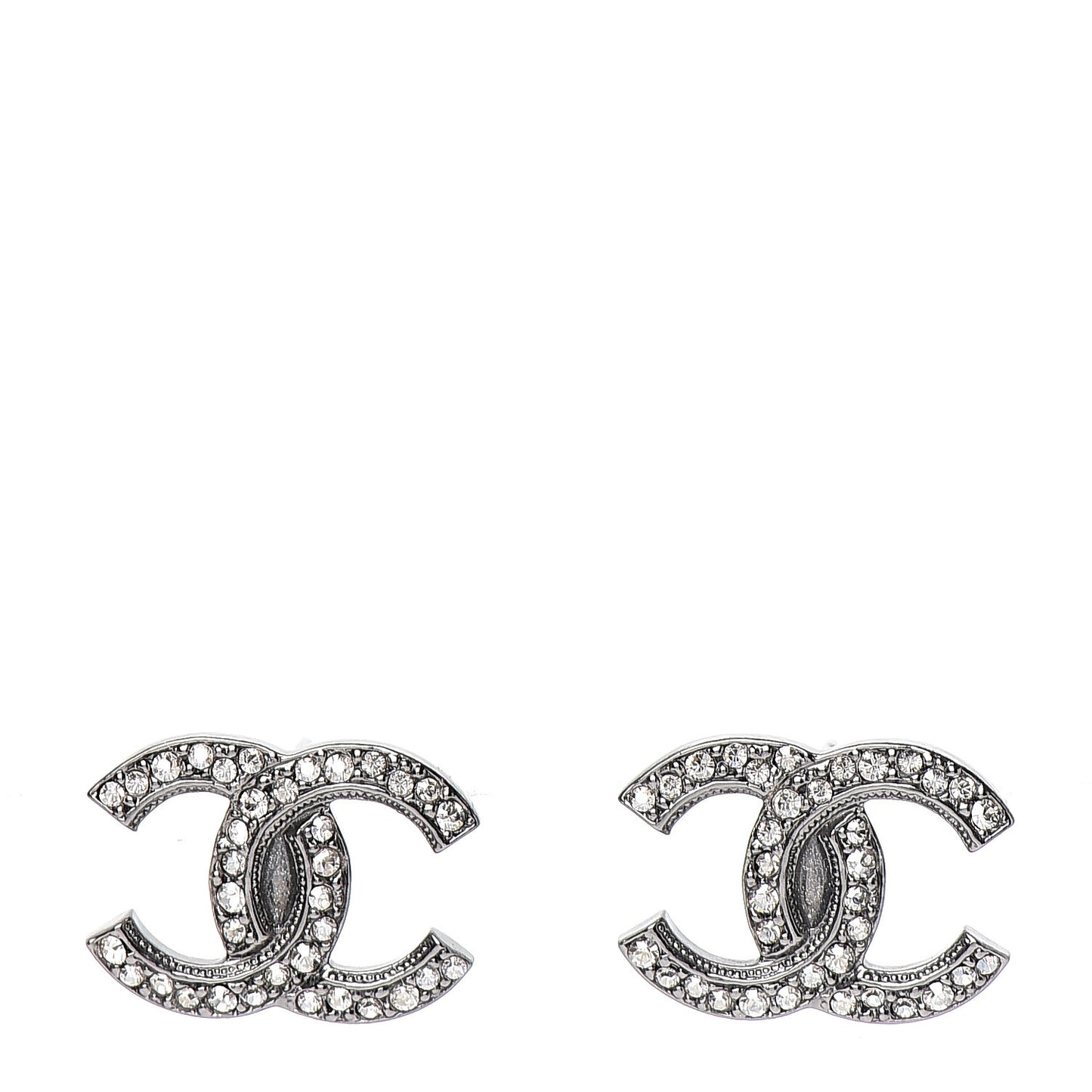Crystal Timeless CC Earrings Silver