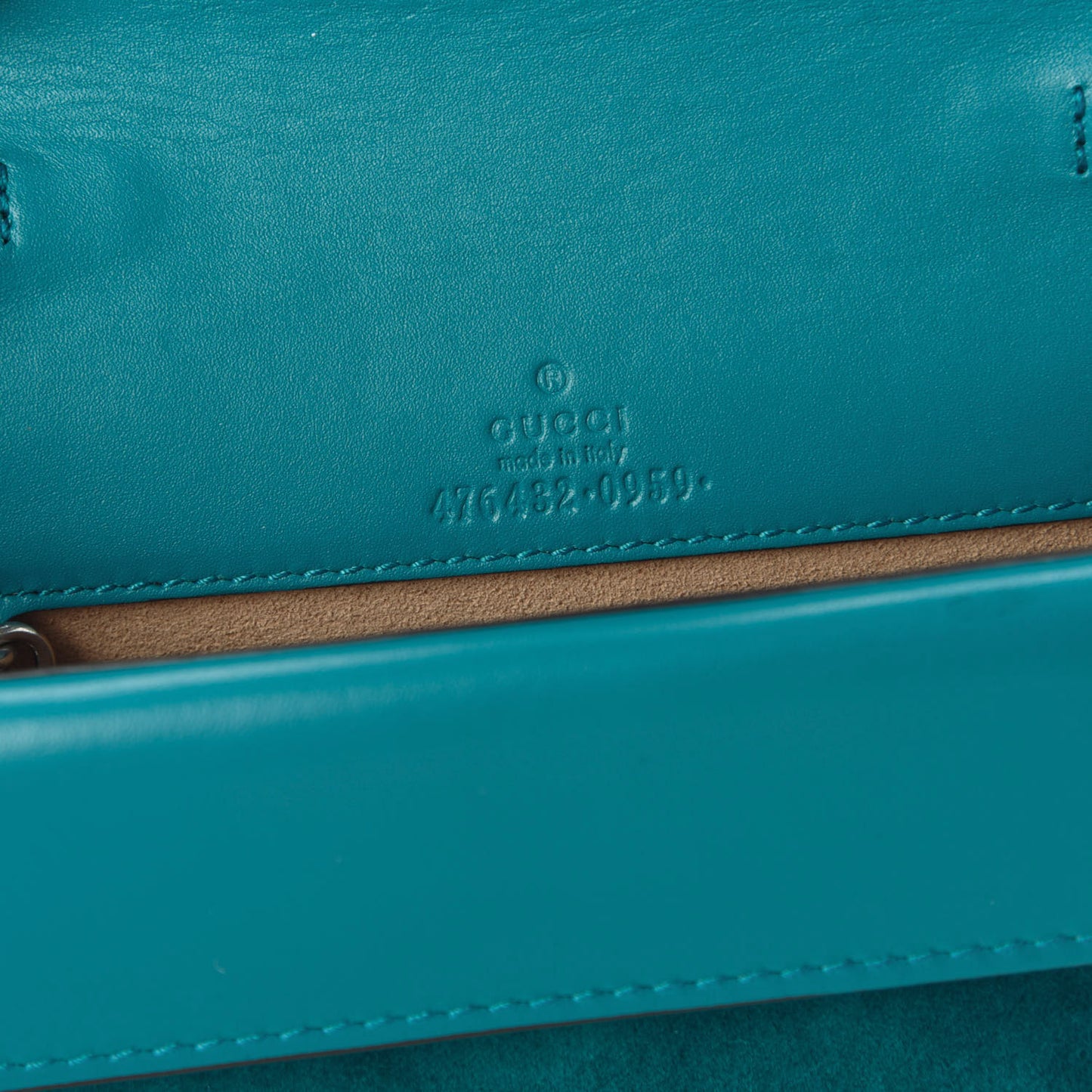 Velvet Super Mini Dionysus Shoulder Bag Pavone Cyan