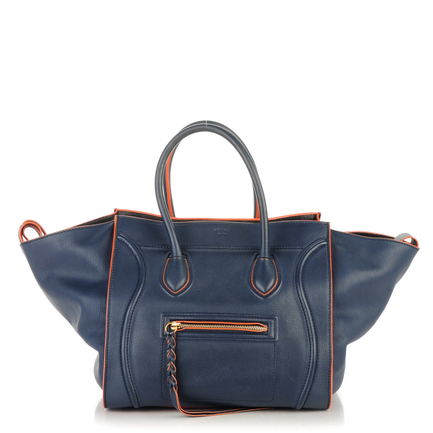 Celine Supple Calfskin Medium Phantom Luggage Midnight 1 of 8