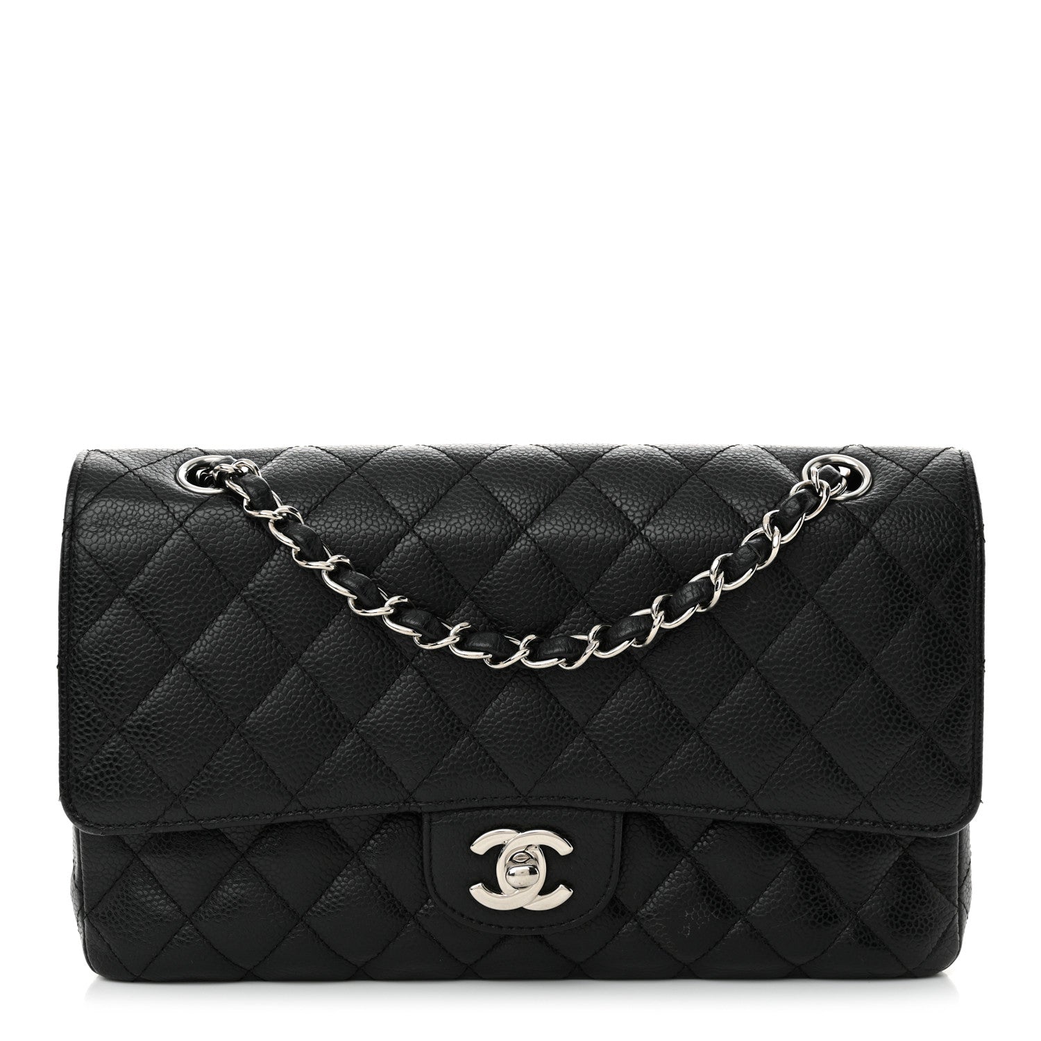 Chanel Caviar Quilted Medium Double Flap Black 1 of 13