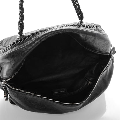 Chanel Deerskin Luxe Ligne Medium Bowler Black 5 of 7