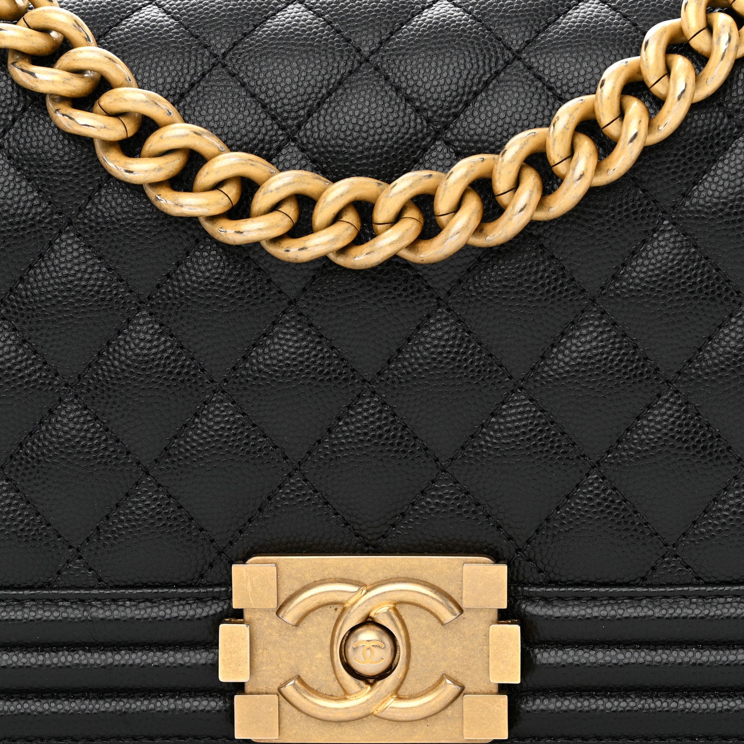 Chanel Caviar Quilted Medium Boy Flap Black 8 of 11