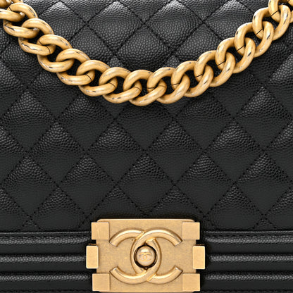 Chanel Caviar Quilted Medium Boy Flap Black 8 of 11