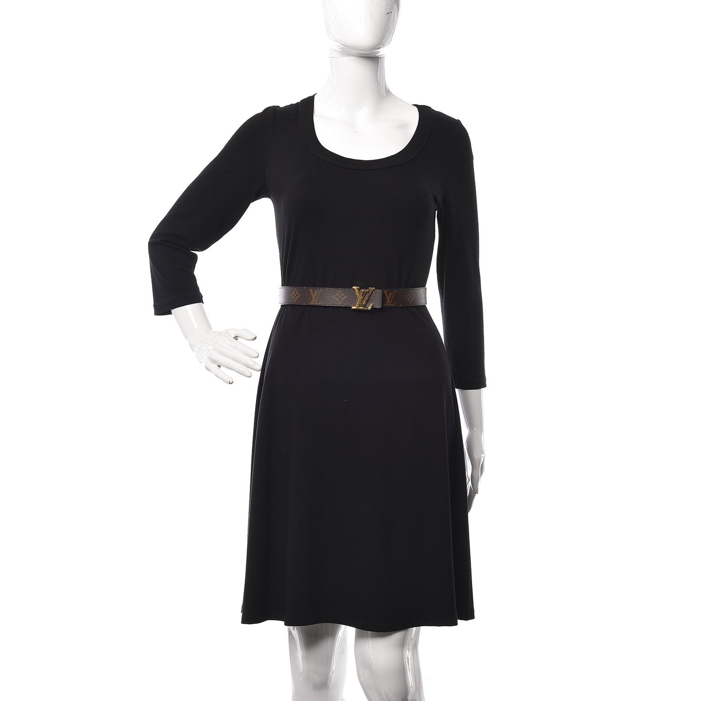 Calfskin Monogram 30mm LV Initiales Reversible Belt 90 36 Black