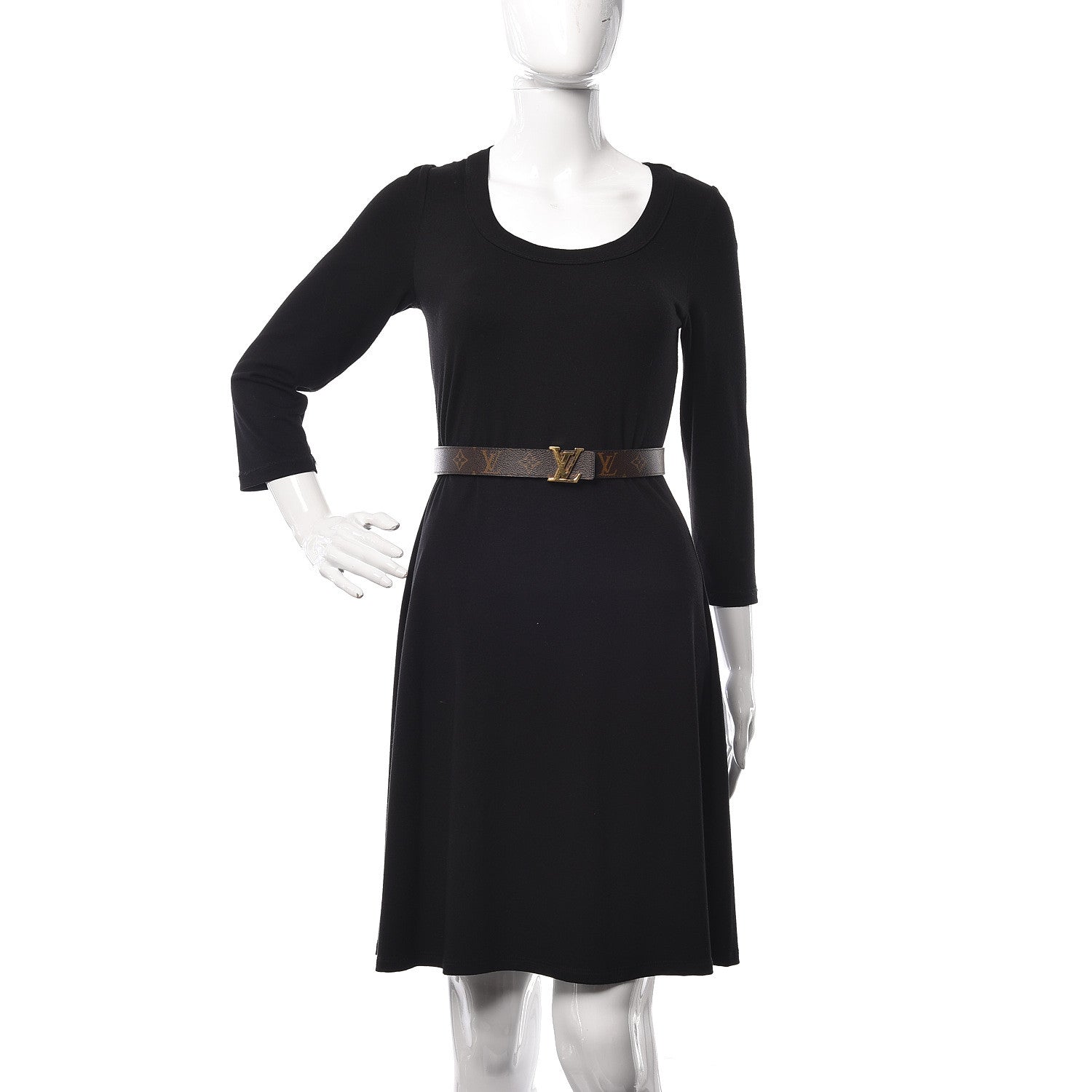 Louis Vuitton Calfskin Monogram 30mm LV Initiales Reversible Belt 90 36 Black 2 of 7