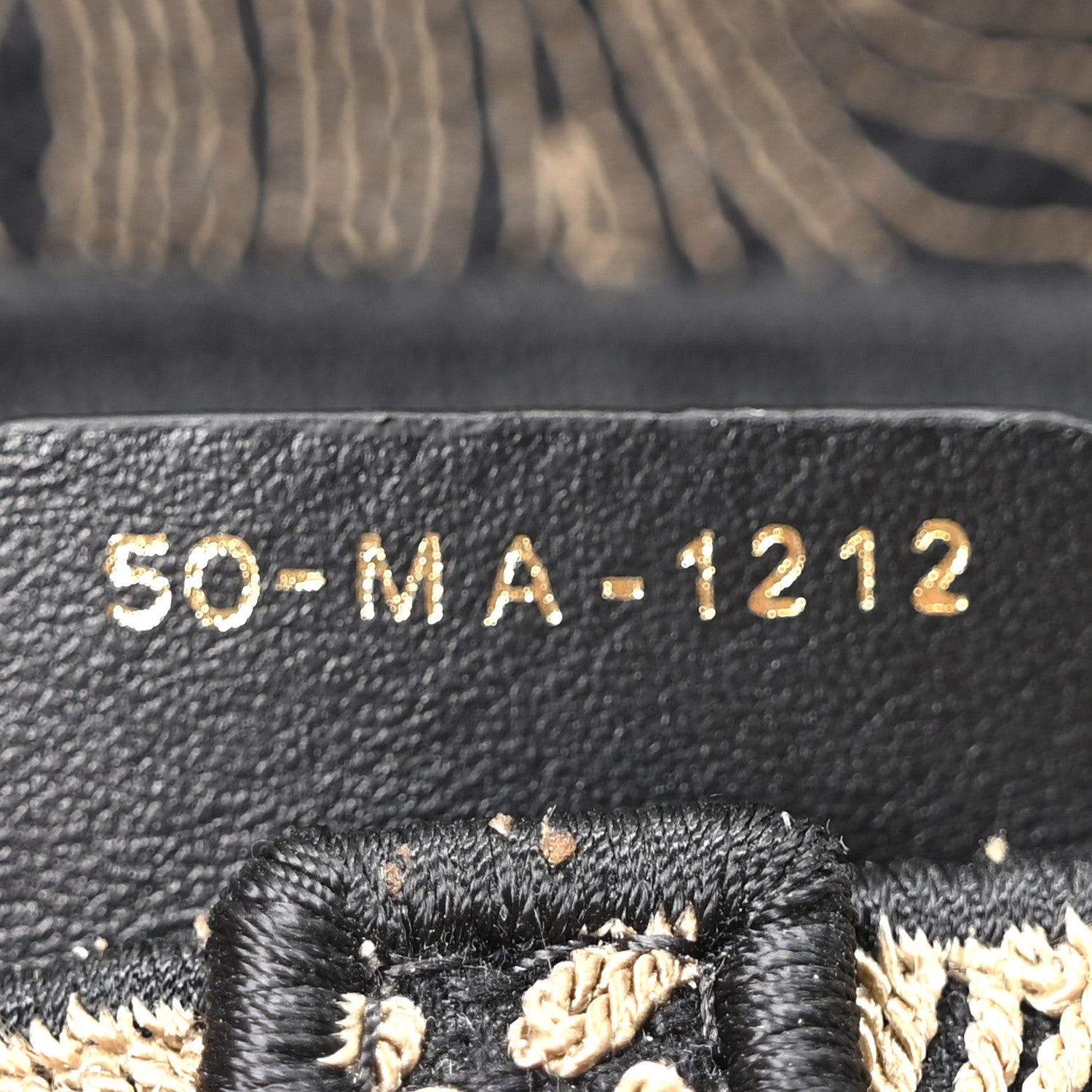 Christian Dior Canvas Embroidered Ornamental Cornely Saddle Bag Black Beige 7 of 11