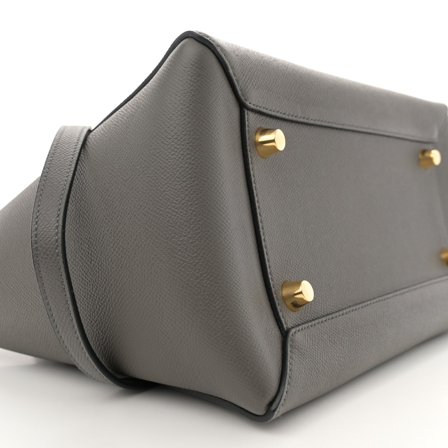 Grained Calfskin Mini Belt Bag Grey