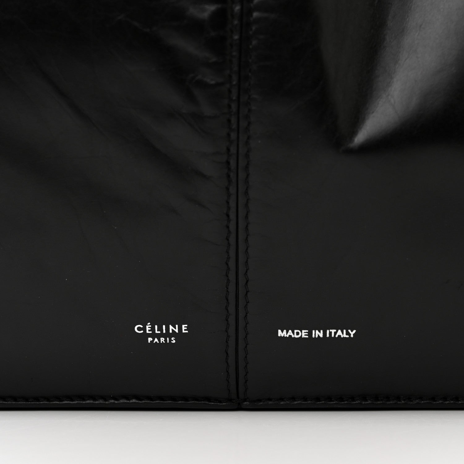 Celine Paperweight Calfskin Medium Tri-Fold Bag Black 8 of 11