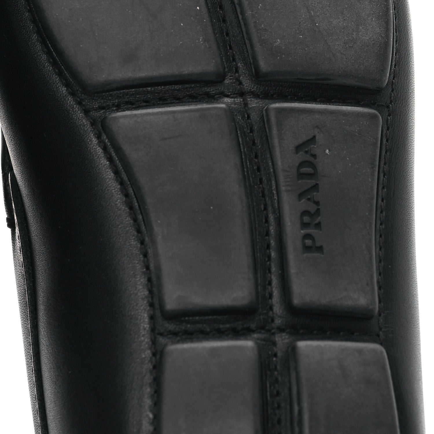 Prada City Calfskin Metal Logo Mens Loafers 9.5 Black 7 of 9