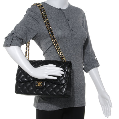 Chanel Lambskin Jumbo Double Flap Black 2 of 7