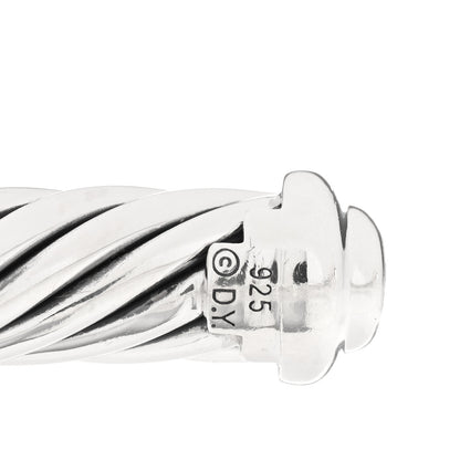 David Yurman Sterling Silver Black Diamond 7mm Cable Classics Station Bracelet 3 of 3