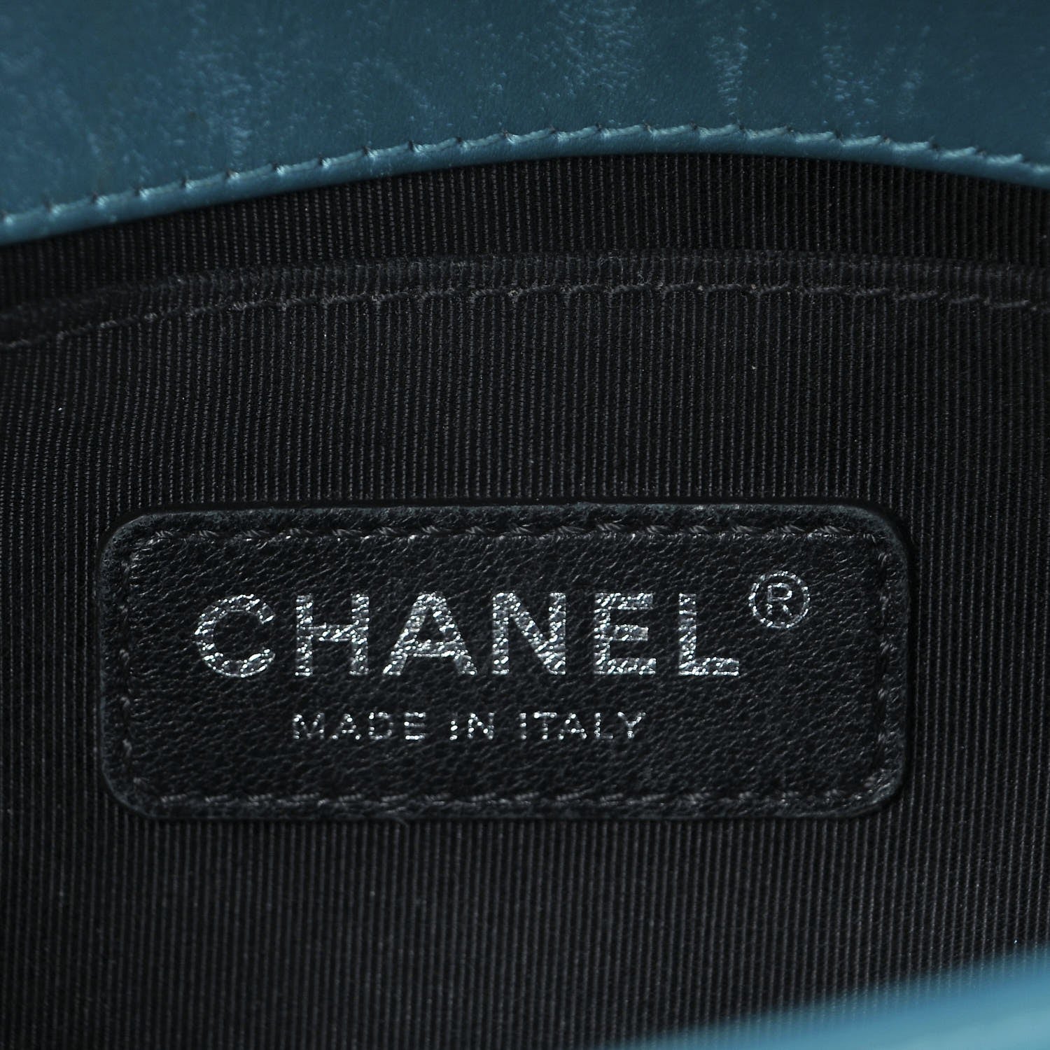 Chanel Patent Calfskin Small Boy Flap Plexiglass Turquoise 6 of 9