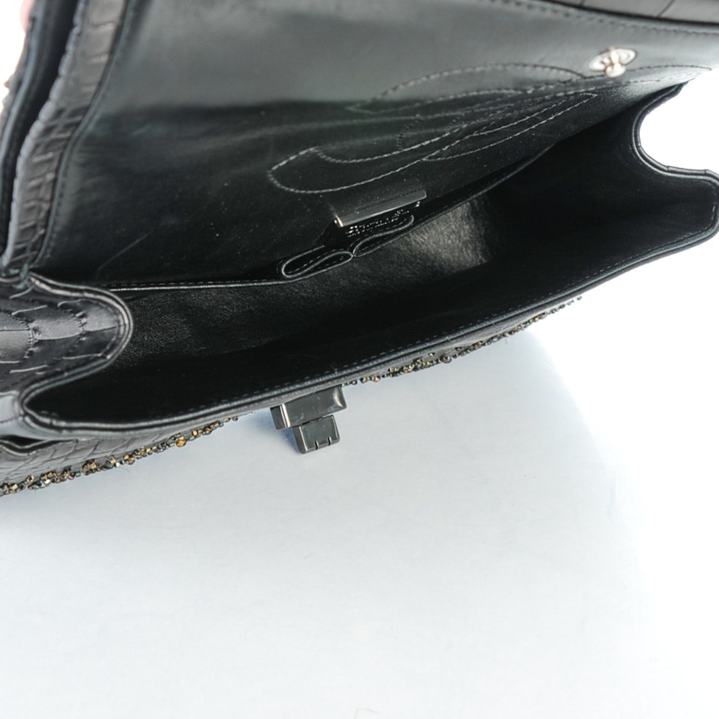 Beaded Alligator 2.55 Reissue 225 Flap So Black