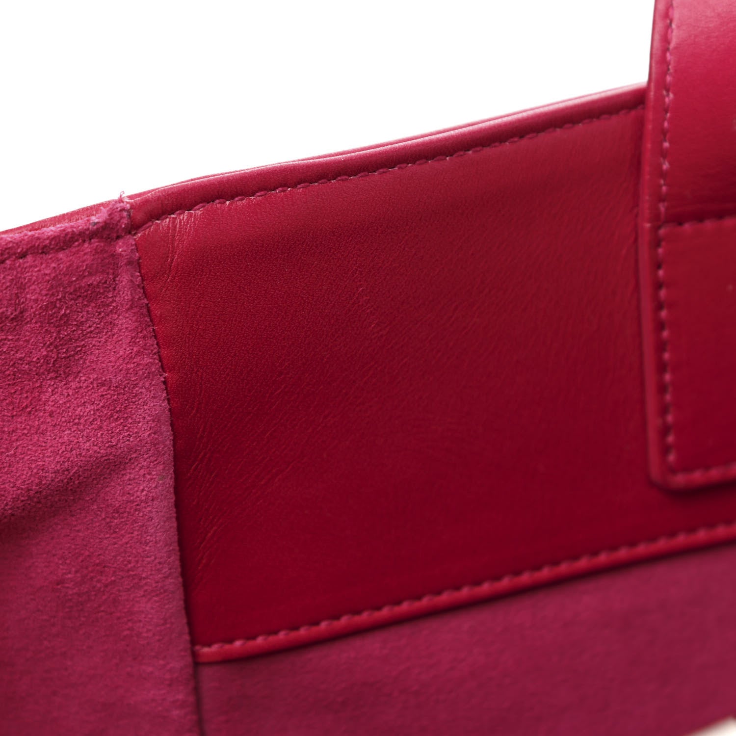 Saint Laurent Calfskin Suede Reversible East West Shopping Tote Pink 14 of 15